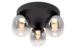 TIAMINO 74119/15/30 lampa sufitowa LED 3x5,6W klosze szkło dymione