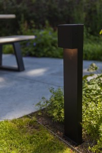 GEMINI XF 7104002012 słupek z ultra płaską główką i światłem LED 9,5W 3000K IP54 czarny