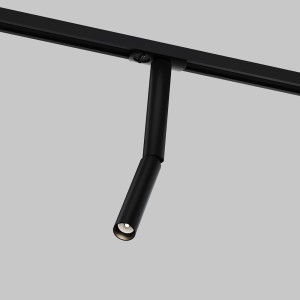 UNITY FOCUS DUAL TR142-1-6W3K-B spot długa tuba łamana czarna LED 6W 3000K do szyny 1-fazowej