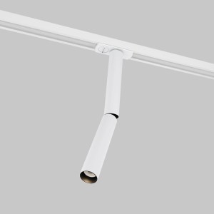 UNITY FOCUS DUAL TR142-1-6W3K-W spot długa tuba łamana biała LED 6W 3000K do szyny 1-fazowej