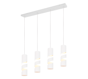 STREAM 364000431 lampa wisząca spiralki białe 4xGU10 wykończenie białe