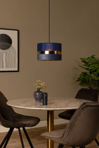 EXTRAVAGANZA 10409/01/35 TUSSE lampa wisząca niebieska E27 wykończenie złote