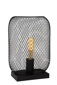 MESH lampa stolikowa czarna siatka 1xE27 wykończenie czarne