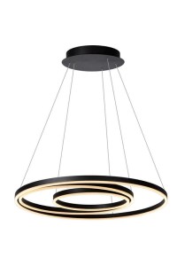 TRINITI lampa wisząca LED 32/42/62W potrójne obręcze czarne możliwość regulacji wysokości i nachylenia obręczy