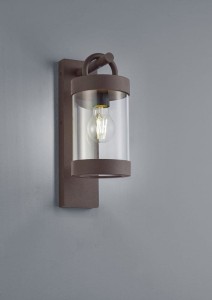 SAMBESI kinkiet zewnętrzny akryl/aluminium rdzawy 1xE27