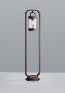 SAMBESI stojąca lampa zewnętrzna 1m akryl/aluminium rdzawy 1xE27