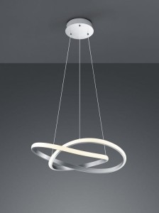 COURSE lampa wisząca nikiel mat pętla LED 27W 3000K DIM