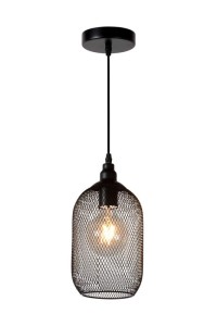 MESH lampa wisząca czarna siatka fi 15cm 1xE27