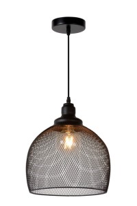 MESH lampa wisząca czarna siatka fi 28cm 1xE27