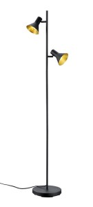 NINA R40162002 lampa podłogowa retro 2xE14 czarno-złota
