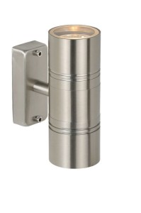 ARNE-LED kinkiet na elewacje stal szczotkowana LED 2x5W GU10 2700K IP44