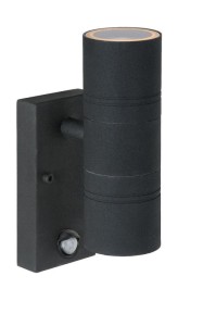 ARNE-LED 14866/10/30 kinkiet zewnętrzny czarny LED 2x5W GU10 2700K IP44 z czujnikiem ruchu