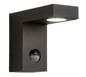 TEXAS 28850/24/30 nowoczesny kinkiet zewnętrzny LED 7W IP54 z czujnikiem ruchu antracyt