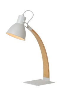 CURF lampa biurkowa na drewnianym łuku czarna