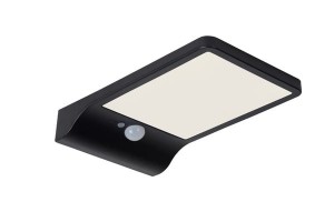 BASIC SOLAR kinkiet zewnętrzny LED 3W 2700K z czujnikiem ruchu czarny