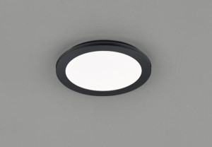 CAMILLUS plafon łazienkowy LED 13W IP44 fi 26cm czarny 3-stopniowe ściemnianie