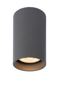 DELTO LED 5W 3000K GU10 tuba natynkowa szara z żarówką ściemnialną w komplecie
