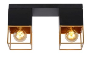 RIXT lampa sufitowa 2XE27 czarno-złota
