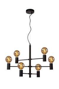 LEANNE żyrandol czarny loft fi 65cm 6xE27