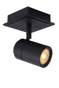LENNERT spot łazienkowy czarny IP44 LED 1x5W 3000K żarówka ściemnialna w komplecie