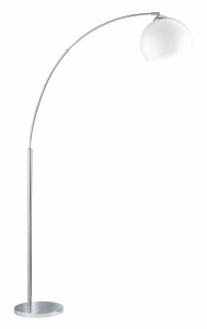 BRASILIA R46031006 lampa stojąca na łuku chrom 1xE27 akrylowy klosz fi 30cm