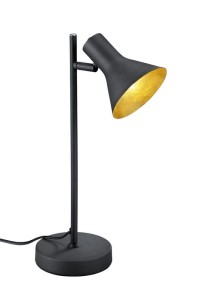 NINA R50161002 lampa stołowa biurkowa retro 1xE14 czarno-złota