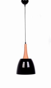DERBY mała lampa wisząca czarna w stylu skandynawskim fi 20cm E27