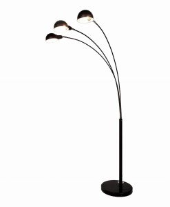 WALLSCOT lampa podłogowa 3-ramenna czarna podstawa marmurowa 3xE27