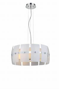 OPTIMATIC W3 nowoczesna lampa wisząca szklana biała 3xE27
