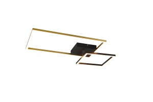 PADELLA lampa sufitowa czarno-złota LED 25W 3000K DIM prostokąty