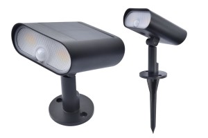 GINBO oprawa solarna kierunkowa z czujnikiem ruchu 7W czarny IP54 6938405330