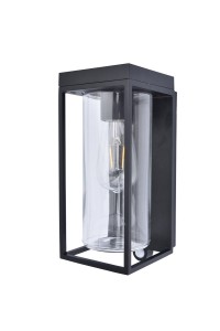 FLAIR kinkiet zewnętrzny E27 czarny mat IP44 6988804012