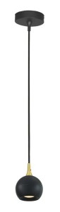 FAVORI lampa wisząca czarna kulki fi 9cm 1xGU10
