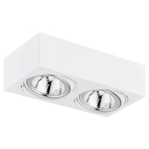RODOS lampa sufitowa 2xG9 biała podwójny kubik regulowany