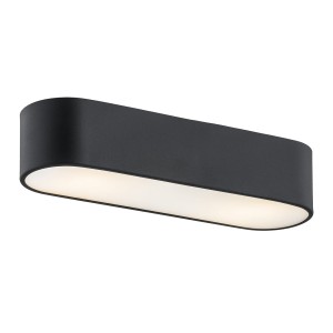 TONI plafon czarny podłużny 50cm 3xE27 klosz mleczny plexi