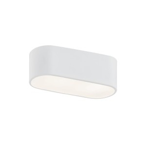 TONI plafon biały podłużny 30cm 2xE27 klosz mleczny plexi