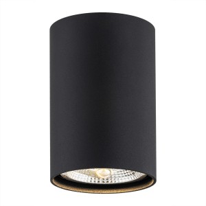TUBO tuba sufitowa czarna ES111 GU10 fi 12cm wysokość 18,5cm