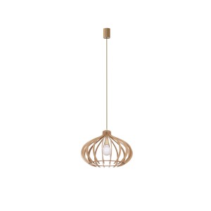 IKA D lampa wisząca duża naturalne drewno
