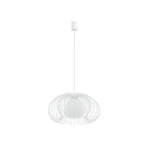 MERSEY lampa wisząca biała abażur druciany fi 44cm 1xE27