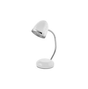 POCATELLO lampa biurkowa biała z chromem 1xE27