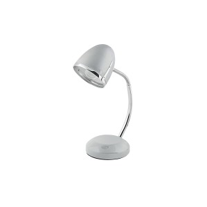 POCATELLO lampa biurkowa szara z chromem 1xE27