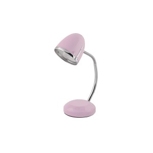 POCATELLO lampa biurkowa różowa z chromem 1xE27
