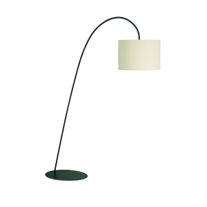 ALICE L lampa podłogowa czarna abażur biały E27