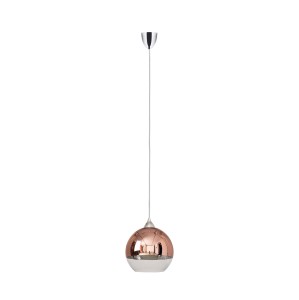 GLOBE M lampa wisząca szklana kula miedziana fi 25cm 1xE27
