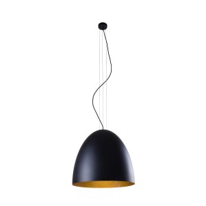 EGG L lampa wisząca 55cm czarna/środek złoty