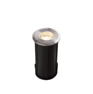 PICCO LED S oprawa w grunt okrągła fi 4cm srebrna LED 2W 3000K
