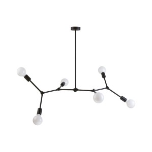 TWIG żyrandol regulowany 6xE27 czarny