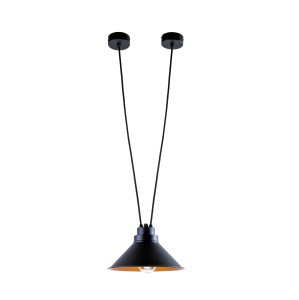 PERM I lampa wisząca loftowa 1xE27 czarna/miedź