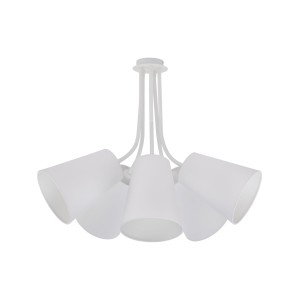 FLEX SHADE lampa sufitowa biała elastyczne ramiona 5xE27 biały abażur