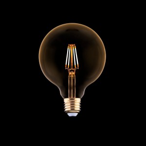 BULB VINTAGE LED E27 4W 2200K żarówka filament bańka G95 szkło bursztynowe